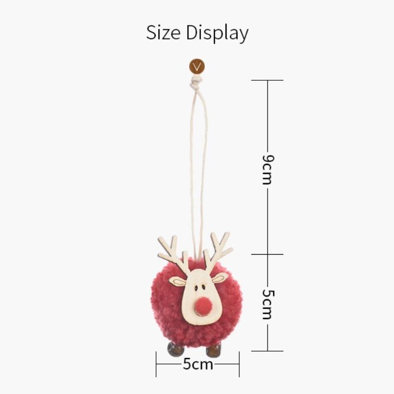 4Pcs Christmas Decoration, Felt Deer Pendant, Multi-colored Elk Pendant, Christmas Tree Pendant, Gifts for Friends and Children