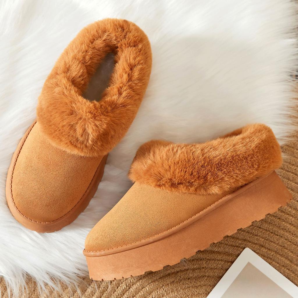 Women's Shoes 2025 Autumn and Winter New Platform Snow Boots Casual Warm Platform Bread Shoes Velvet Warm Cotton Shoes