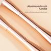 New all-aluminum tube double-head brush, flame trim contour, blush brush, loose powder brush, flat head oblique head foundation brush, multi-function