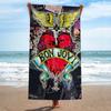 B-Bon Jovi Grandi Asciugamani da Spiaggia in Microfibra Asciugatura Rapida Asciugamani da Spiaggia Asciugamano per Piscina per Viaggi Nuoto Piscina Yoga