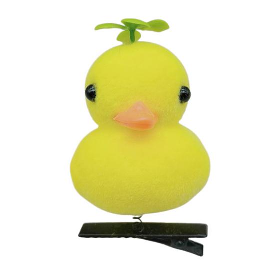 1/2/5Pcs Hair Pin Flocking Cartoon Capibara Chick Duck Decor Spring Design Metal Hair Clips Decorative Holiday Party Hairpins Hair Accessories