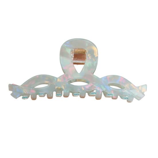 Hair Claw Large Wave Design Back Head Hair Clip Anti-slip Teeth Strong Grip Shark Hair Clip Versatile Hair Accessory
