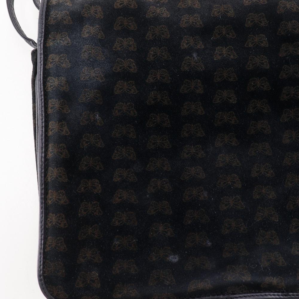BOTTEGAVENETA 2WAYShoulder Tote Bag Butterfly Pattern Black Suede Butterfly Women Used