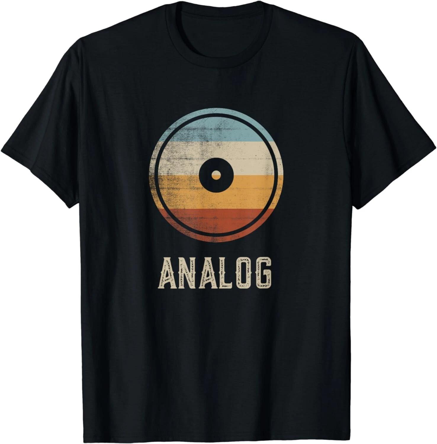 Analog Vinyl Retro Music Lover Vintage Record Audiophile Gift T-Shirt S
