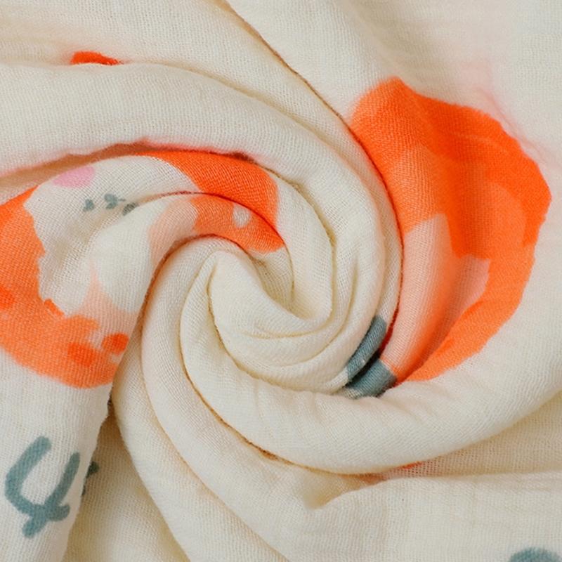 Infant Hooded Towel Gauze-Cotton Breathable Bathrobe Print Summer Sun-proof Cloak Bath Towel Gender Neutral Soft Towel
