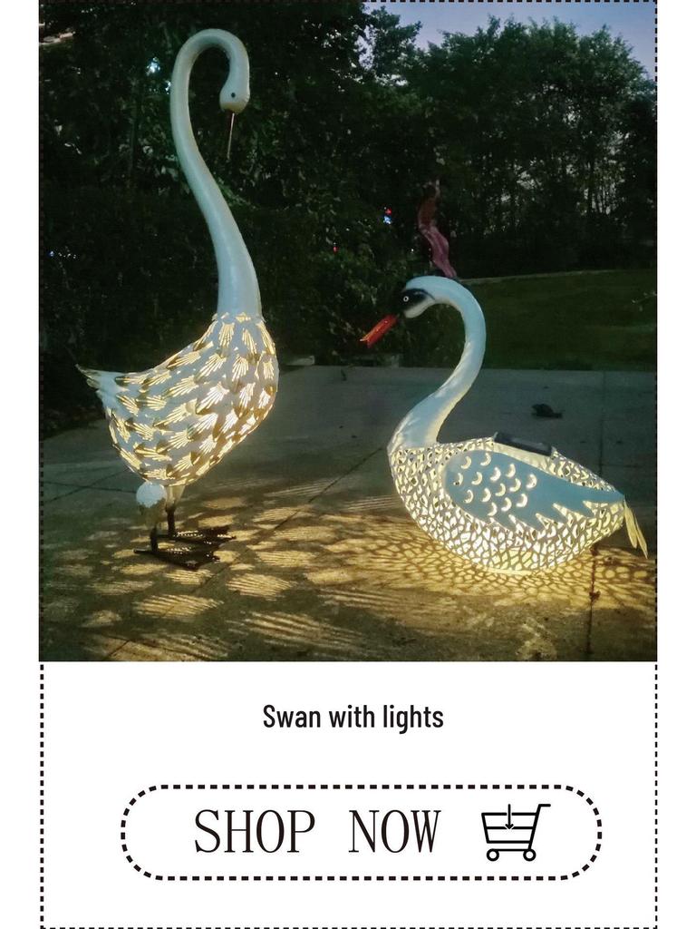 Solar-Powered Wrought Iron Flamingo Garden Ornament