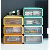 Stackable Desktop Storage Boxes with Transparent Drawers - Durable Plastic Organizer for Office Supplies, Cosmetics & Stationery