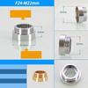 Hongtu M20 M22 M24 a 1/2" 3/4" Connettore Aeratore Rubinetto in Ottone - Filettatura Maschio&Femmina Fine/Grossa | Adattatore Risparmio Idrico per Rubinetto Cucina