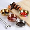 1Pcs Stainless Steel Golden Colorful Sauce Dishes Appetizer Seasoning Serving Dishes Sets Tray Splice Plates Kitchen Tableware