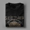 Casual Seether Octoskull T-Shirt for Men Round Neck Cotton T Shirts Short Sleeve Tee Shirt Printed Clothing