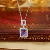 S925 Sterlingsilber Parfümflaschen-Halskette für Damen Europäischer und Amerikanischer Stil Luxuriös Hochwertig Natürlicher Kristall Mode Geschenk