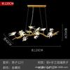 French Luxury Pendant Lights Resin Lamp Dining Room Villa Vintage Glass Bird Pendant Chandelier Tree Branch Decorations