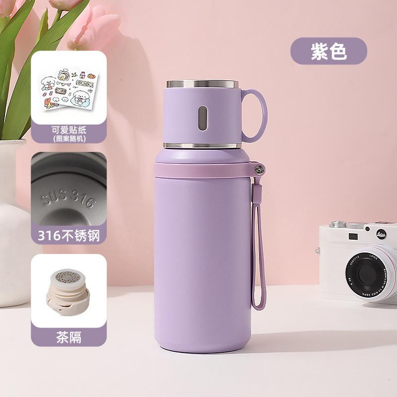 New 111 stainless steel thermos cup high value tea separation water cup vacuum portable large capacity household cup