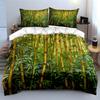 "Bamboo-Themed Set for Nature Decor" Kid's and Adults' Bedroom Decor, Exquisite Three-piece Bedding Set Gift