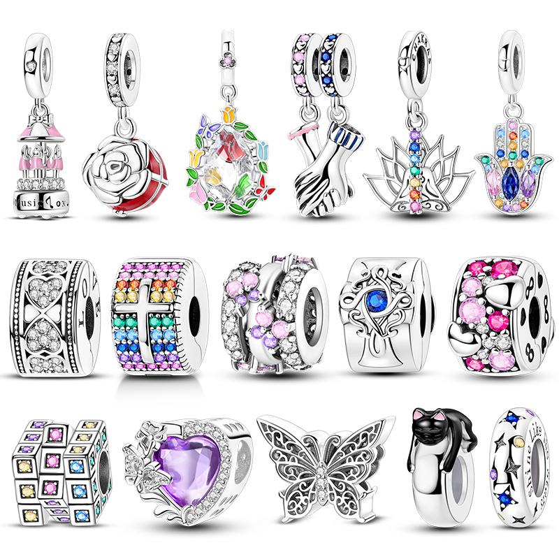 Original Charms Copper Plated For Woman Zircon Beads Fashion Jewelry Fit Bracelet Making