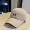 High quality letter embroidery soft top baseball cap women's versatile big head circumference cap wide brim shows the face