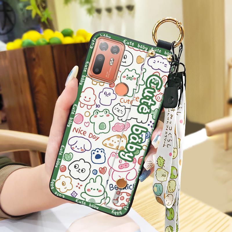 Soft case Ring Phone Case For HTC Desire 20 Plus/D20+ Anti-knock Kickstand Lanyard Anti-dust Silicone Protective Durable