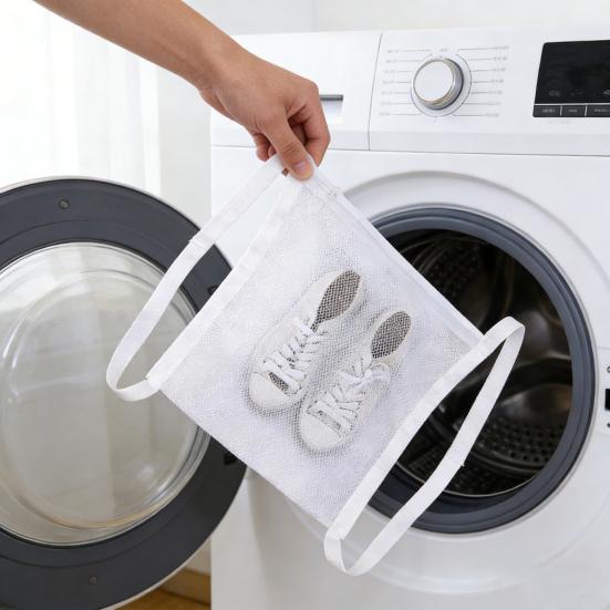 Schuh-Wäschebeutel Wiederverwendbar Waschmaschinen-Schuhbeutel Mit Reißverschluss Netz-Wäschebeutel für Sneaker Sportschuhe Hausschuhe Trockner Waschmaschine Verwendung