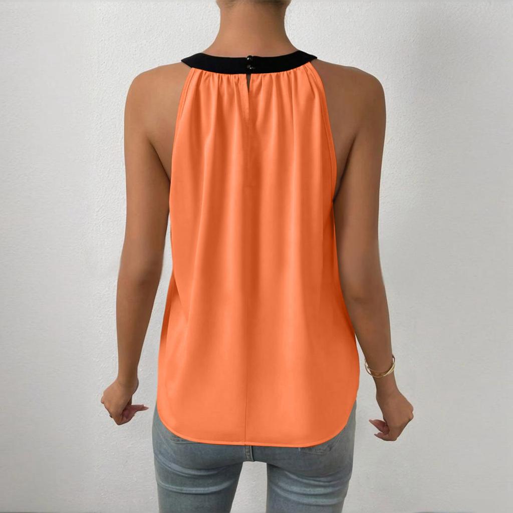 Womens Spring Tops Sleeveless Neck Blouse Summer Shirts for Women Casual Loose Fit Tunic Womens Summer Shirts 2026 Dressy Tops for Women