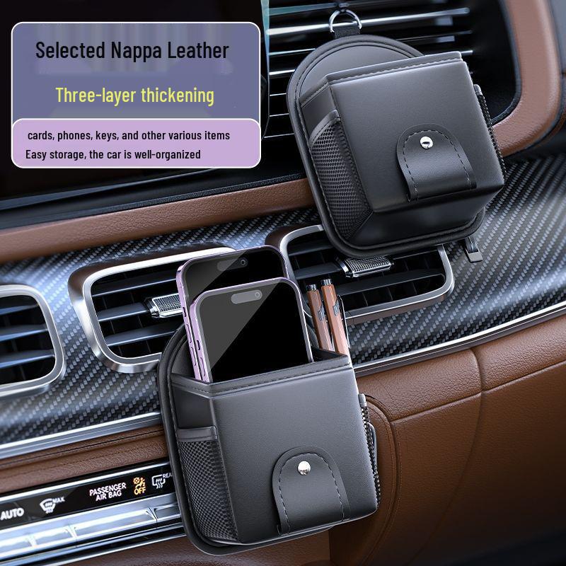 Car Air Vent Storage Organizer: Phone & Eyeglass Holder