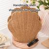 Paper Rope Woven Shell Shaped Basket Decorative Toy Storage Bin Desktop Sundries Organizer Home Organization Tool