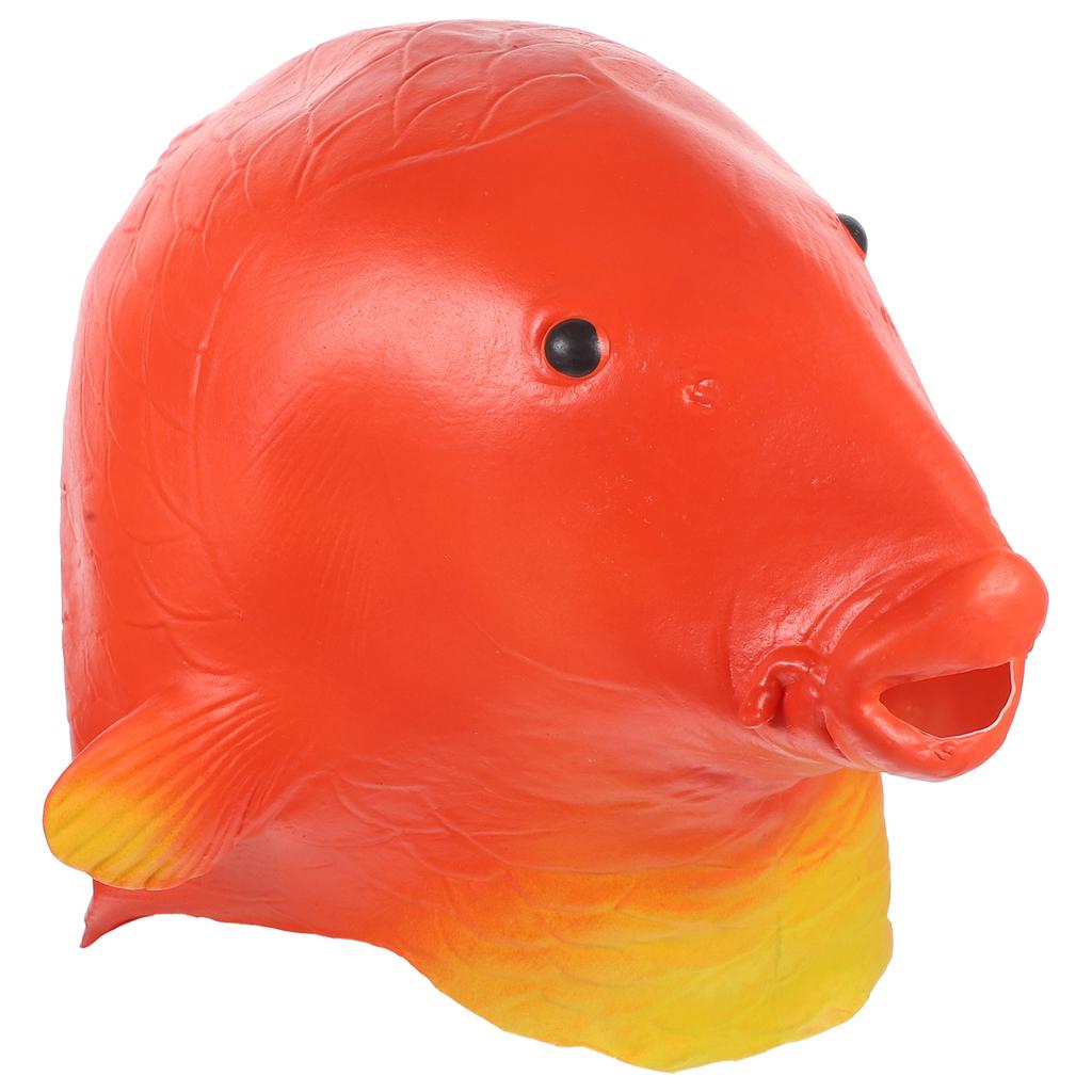 Realistic Carp Head Mask Red Goldfish Style Full Head Coverage for Cosplay Party Halloween Festival Outdoor Events Comfortable