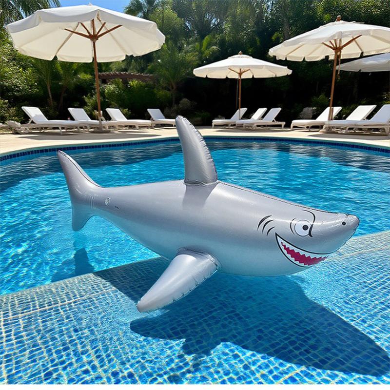 Inflatable Shark Balloon Eco-Friendly PVC Durable Cartoon Float Toy for Beach Pool Party Kids Summer Birthday Gifts