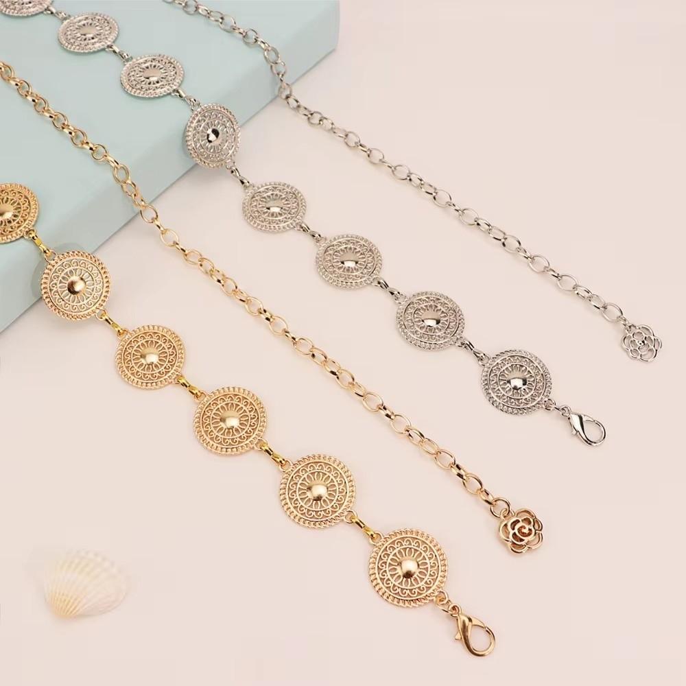 Metal Sheet Chain Waist Chain Adjustable Length Bohemian Belt New Chain Belt  Women