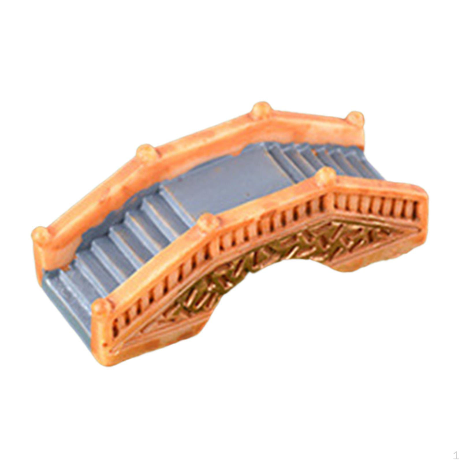 Сказочный Садовый Мостик Миниатюрное Украшение Оформление Аквариума оранжевый