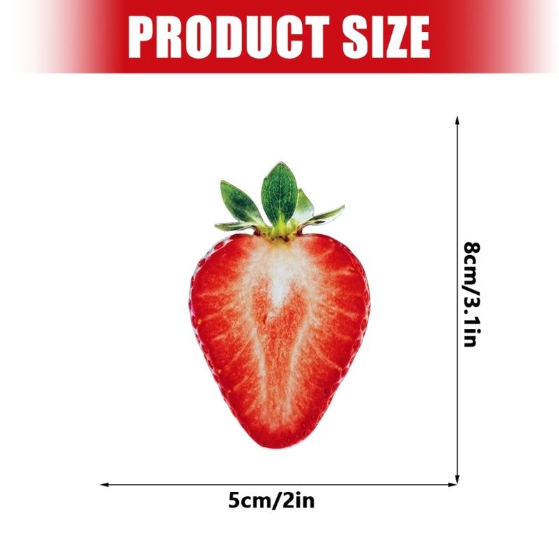 2Pcs Realistic Strawberry Bookmarks Cartoon Acrylic Bookmarks Page Holder Reading Aid for Notebooks Journal Planner