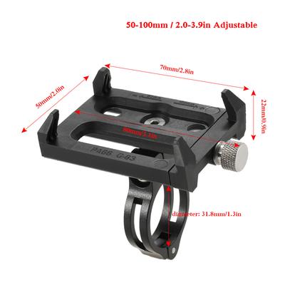 Rutschfester Fahrrad-Verstellbarer Handyhalter Halterung Halter Lenkerklemme Ständer für 3,5 6,2 Zoll Smart Handy für