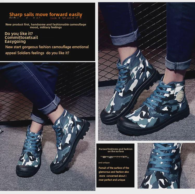 Unisex Retro Vászon Csizmák: Őszi és Téli Középmagas Szárú Alkalmi Lábbeli