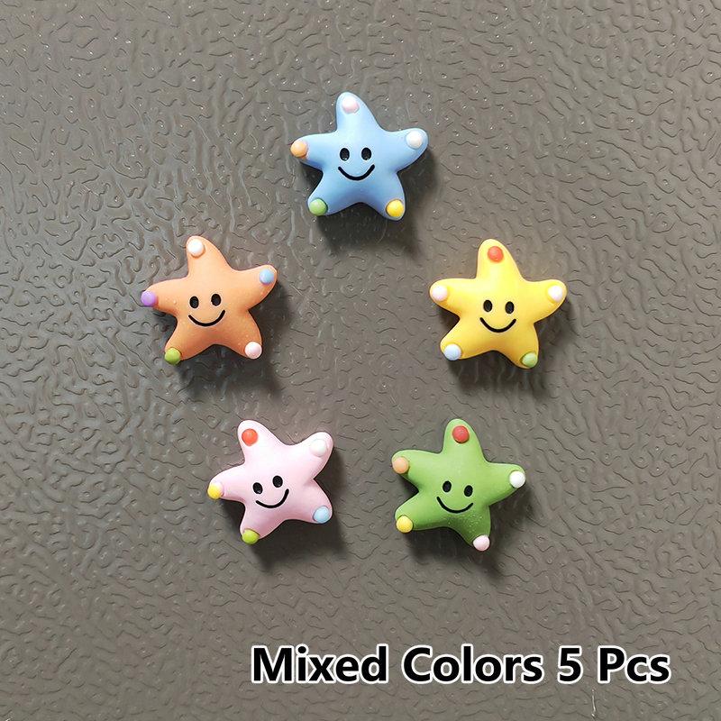 5/10 buc Culori Mixte Față Zâmbitoare Formă Stea Magneți de Frigider Fancy Drăguț Autocolant Decor Acasă Suport Note