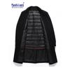 Men's Wool Blend Duck Down Mid-Length Coat