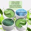 24K Gold Eye Mask & Green Collagen Gel Under Eye Mask, Hyaluronic Acid Eye Patches For Dark Circles, Fine Lines, Puffiness, Lift and Firm-60 Pcs