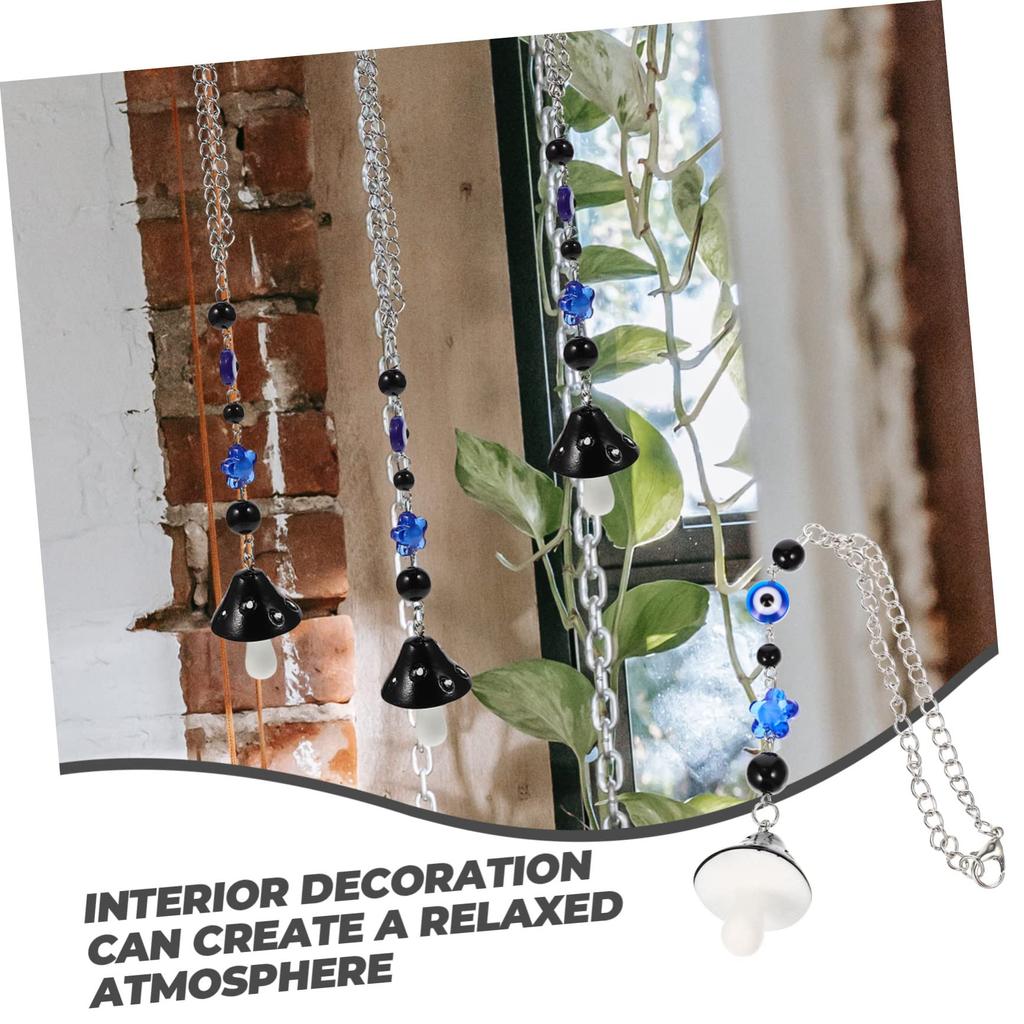VICASKY 2pcs Mushroom Ornaments Natation Accelios Mushroom Pendant Home Accessories Fan Parts and Accessories