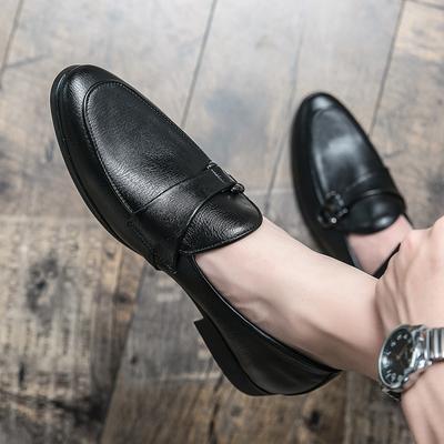 New Men's Casual Leather Shoes for Comfortable Driving, Loafers for Formal Business, British Nightclubs, Pointed Shoes