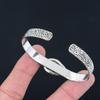 Sterling Silver Psilomelane Dendrite Gemstone Wife Anniversary Bangle Jewelry