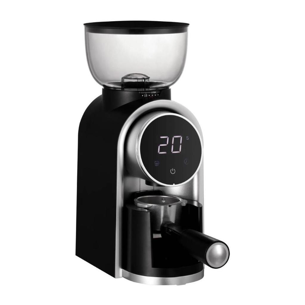 Adjustable Electric Coffee Grinder with Steel Core & Timer for Italian Coffee
