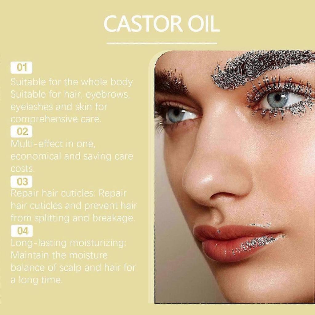 West Month Hair Care Castor Oil Hair Care Nourish Hair Eyebrow Multi-Effect In One Treatment Oil~A