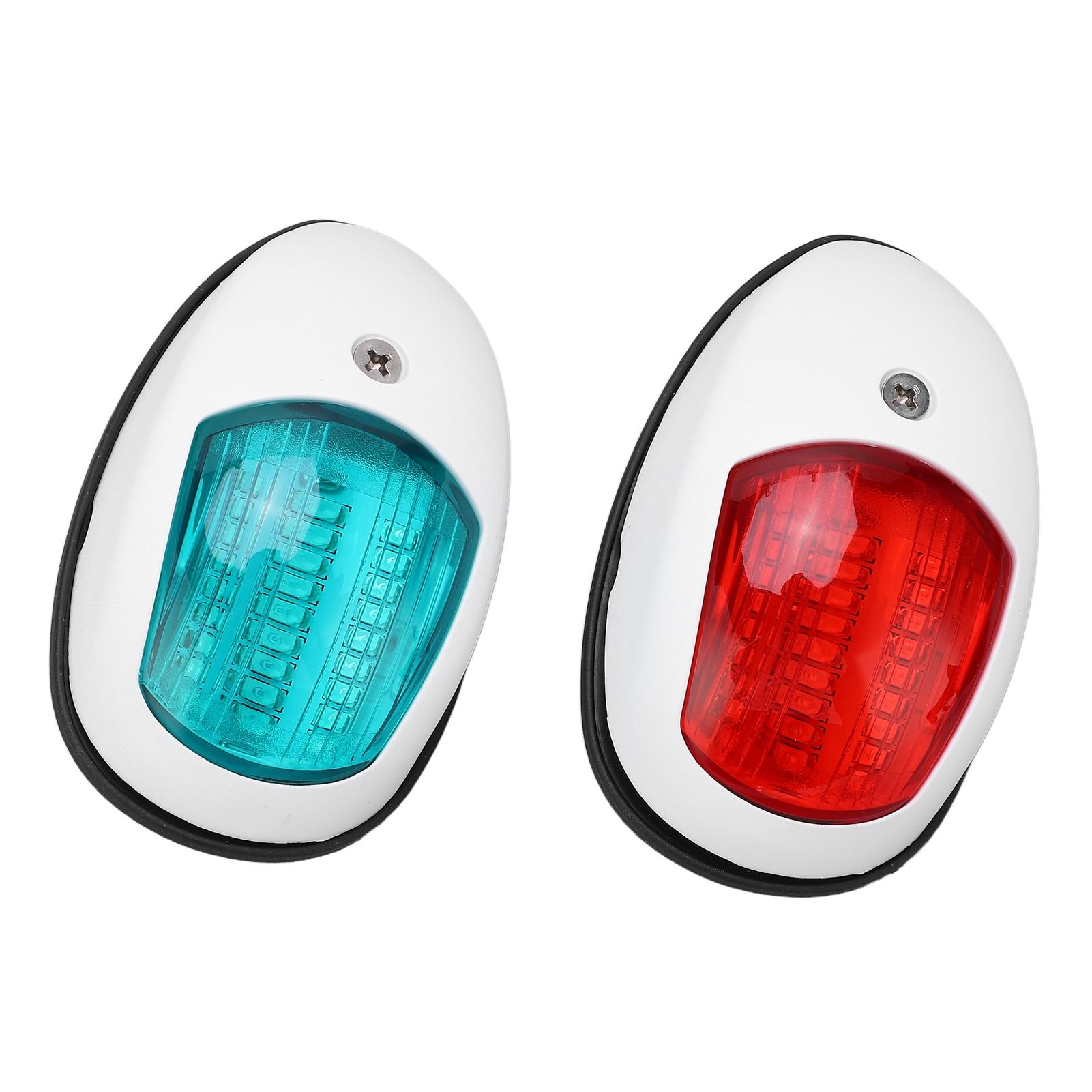 

2Pcs IP66 Marine Sailing Signal Light DC 12V 3W LED Navigation Lamp Red Green Light for Yacht BoatWhite белый