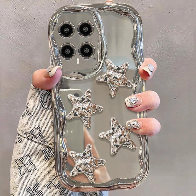 

Подходит для Xiaomi 14pro Чехол для мобильного телефона Note13/12 Трехмерная цепочка звезд Redmi K70/60 Посеребренный High-end Redmi Note 12 Pro + 5G