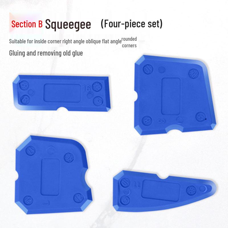 

Набор из 4 предметов для заделки швов для кухонных и ванных раковин New Blue Scraper Set - 4 Pieces