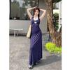 Kink Lace Neck Sling Floral Dress Women's Summer New Seaside Vacation Beach Dress