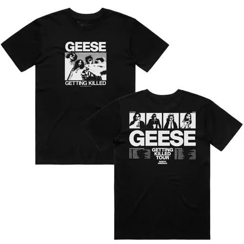 GEESE BAND Getting Killed 2025 Tour Black Cotton T Shirt Full Size S-5XL XXXXL