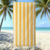 Populaire gestreepte bedrukte strandlaken Sneldrogend Zandvrij Volwassen Zwem Bad Handdoek Microvezel Handdoek