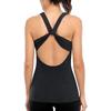 Charkleaks Womens Sports Tank Vest Sleeveless Workout Tank Top for Women Slim Fit Yoga Open Back Gym Muscle Yoga Cami