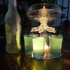 LED Party Drink Shot Dispenser with 6 Shot Glasses Set Acrylic Holder Drinking Game Tool Family Gathering Bar Wine Glass Set