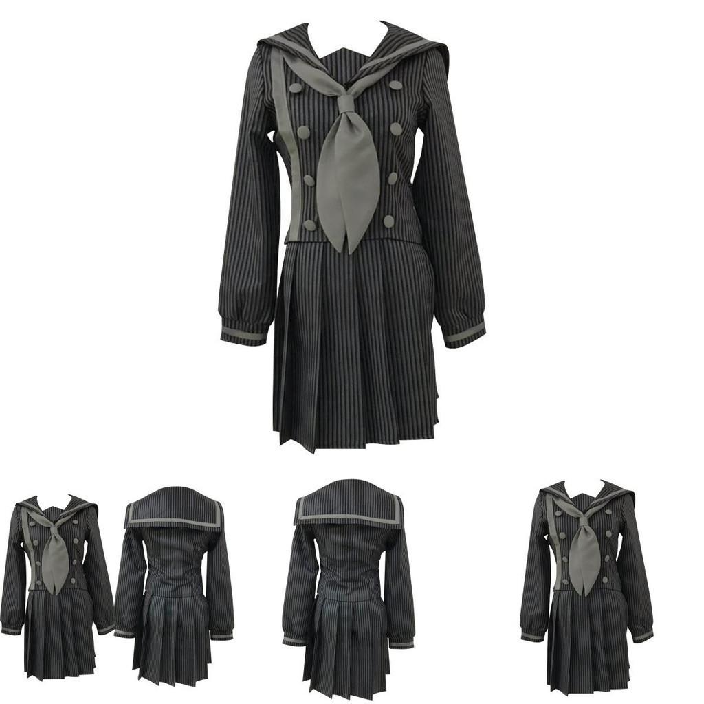 Stylish Anime Danganronpa Saihara Shuichi Cosplay Costume For Women In Black And Gray