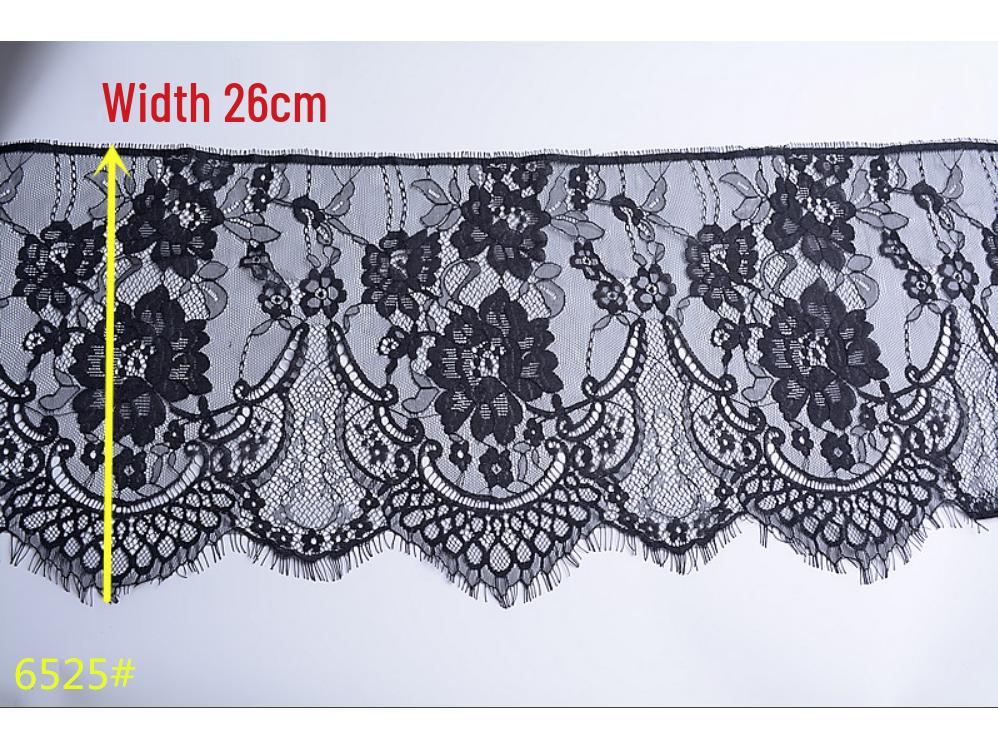 3m Black & White Eyelash Lace Fringe Trim for DIY Clothing - Multiple Styles, Non-Elastic, Soft Skirt Hem Decor.